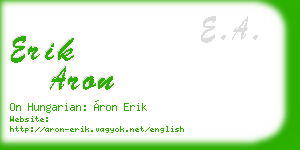 erik aron business card